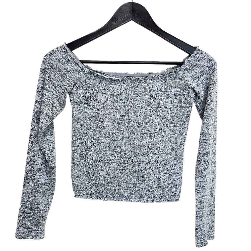 Hollister Off The Shoulder Smocked Bodice Long Sleeve Top - Size S